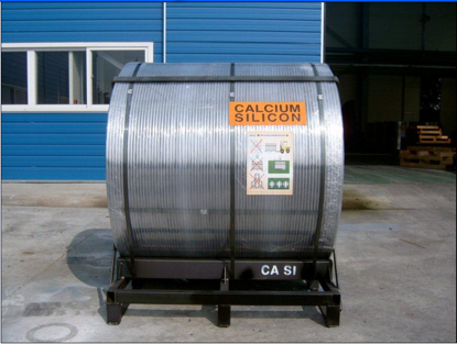 鉄鋼製造 13mm 核状ワイヤ合金 CaFe カルシウム シリコン 核状ワイヤ 4