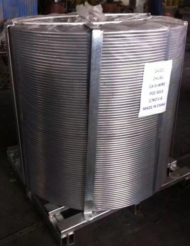 鉄鋼製造 13mm 核状ワイヤ合金 CaFe カルシウム シリコン 核状ワイヤ 6